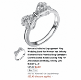 Diamond Ring! Infinity Engagement Band 90% Off!