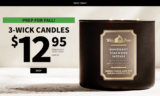 Last Day! 3-Wick Candles ONLY $12.95! Plus an Extra 20% OFF!