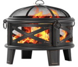 DOORBUSTER DEAL! Iron Outdoor Fire Pit with Lid