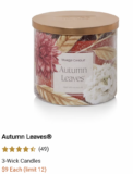 FALL 3-WICK CANDLES ONLY 9 BUCKS AT YANKEE CANDLE!