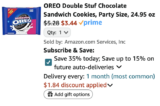 Party Size OREO Double Stuf Cookies Lowest Price online!