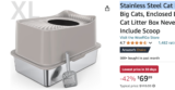 Stainless Steel Cat Litter Box XL IS ON SALE!