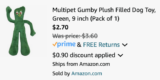 Gumby Plush Dog Toy Over 75% OFF!