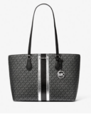 Michael Kors Sheila Large Signature Logo and Metallic Tote Bag 84% OFF