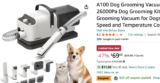 DOG GROOMING VACUUM DOUBLE DISCOUNT!