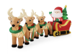 8.5ft x 3ft Lighted Inflatable Christmas Santa Claus & Reindeer FOR SUPER CHEAP!