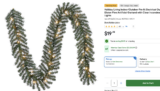 HOLIDAY PRE-LIT GARLAND UNDER 8 BUCKS AT LOWES!