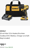 DEWALT 20-volt Cordless Drill ONLY 99 BUCKS AT LOWES!