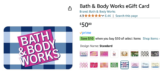 $50 WORTH OF BATH AND BODY WORKS GIFT CARDS ONLY $40!