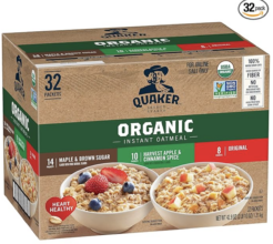 QUAKER ORGANIC INSTANT OATMEAL 32 COUNT ON AMAZON!