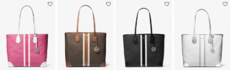 Michael Kors Eva Large Signature Logo Stripe Tote Bag 82% OFF