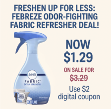 Freshen Up for Less: Febreze Odor-Fighting Fabric Refresher Deal!