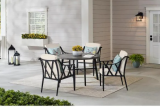 Harmony Hill Black Steel Outdoor Patio Dining Set Today Only Special at Home Depot!