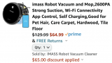 iMass Robot Vacuum and Mop 50% Off with Code