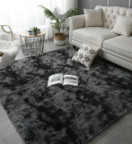 Black Fuzzy Area Rug Only $5.20 plus FREE SHIPPING!