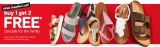 LIMITED TIME SPECIAL!  BUY 1 GET 2 FREE SANDALS!