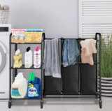 Laundry Sorter Cart with Storage Shelf HOT PRICE DROP!