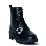 Women’s Embellished Lug Sole Lace Up Boots Only $5 Online!