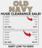 INSANE Old Navy Clearance Happening ONLINE!