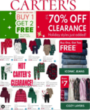 CARTERS ONLINE ONLY HOT SALE! BUY 1 GET 2 F R E E + 70% OFF CLEARANCE!