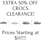 EXTRA 50% Off Crocs Clearance Plus Free Shipping RUN!!