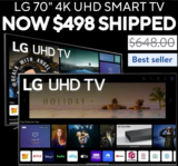 LG 70” 4K UHD Smart TV HUGE PRICE DROP!
