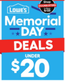 Lowe’s Memorial Day Sale Starts TODAY!
