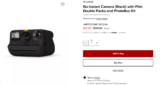 Price Error? Go Instant Camera (Black) with Film Double Packs and PhotoBox Kit