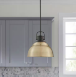 HOME DEPOT PENNY ITEM – Antique Gold and Black Farmhouse Pendant Light Fixture