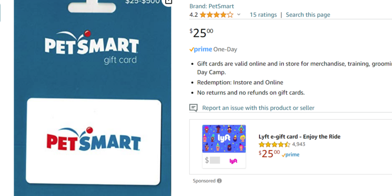 HUGE AMAZON PRICE ERROR – $100 Petsmart Gift Card For Only $25