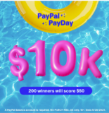 200 prizes, each worth $50 TODAY ONLY!