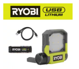 RYOBI 500 Lumens LED USB Lithium Pivoting Flip Light Kit ONLY A PENNY (Was $39.97)