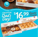 Krispy Kreme Fathers Day Deal Double Dozen For $16.99