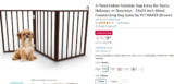 3-Panel Indoor Foldable Dog Fence (Gate) HUGE PRICE DROP TODAY ONLY!