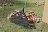 26 in. Poly Double Tine Leaf Rake with Detachable Hand Rake RINGING UP FOR A PENNY