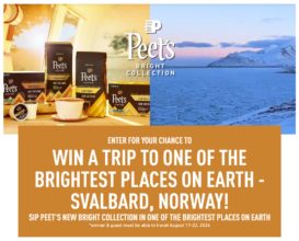 5 random winners will receive a Norway getaway or a coffee merch kit (coffee, travel tumbler, hat, brew, powerbank and portable charger)