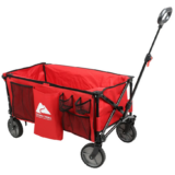 Ozark Trail Camping Utility Wagon with Tailgate & Extension Handle in RED ONLY $13!