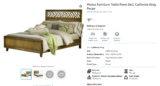 HUGE AMAZON PRICE ERROR! Trellis Panel Bed, California King ONLY 5 BUCKS