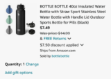 HOT DISCOUNT WITH CODE! 40oz Insulated Water Bottle ONLY $7! (WAS $30!)