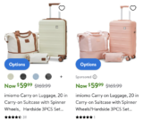 Carry on Luggage 3 Piece Set HUGE Savings!