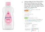 AMAZON PRICE ERROR 6 BOTTLES OF BABY OIL FOR THE PRICE OF ONE!