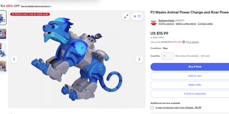 PJ Masks Animal Power Charge and Roar Power Cat HUGE PRICE DROP!