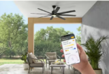 ONLY A PENNY! Smart Indoor/Outdoor Matte Black Ceiling Fan With Remote!