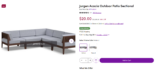 MASSIVE GLITCH!!!! Jurgen Acacia Outdoor Patio Sectional ONLY $20 (SHOULD BE $3600)