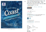 PRICE ERROR! Coast Refreshing Deodorant Soap PACK OF 8 BARS