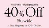 TODAY ONLY – 40% OFF SITEWIDE AT VICTORIAS SECRETS! STACKS WITH OTHER COUPONS!