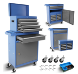 CLEARANCE 5-Drawer Tool Chest on Wheels, Rolling Tool Box & Cabinet FROM $125 (WAS $399)
