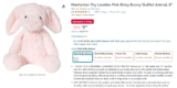 Pink Binky Bunny Stuffed Animal PRICE ERROR!