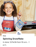 FREE Kids Spinning Snowflake Workshop at Lowes!