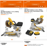 HUGE HOME DEPOT PRICE ERROR ON 20 V SLIDING MITER SAW